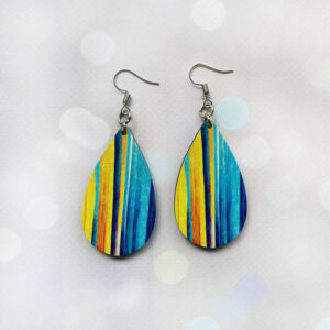 Дерев'яні сережки з розписом 5