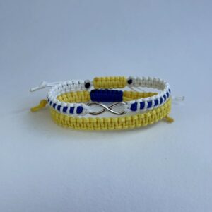 Браслет плетений "Безкінечність" з кулоном