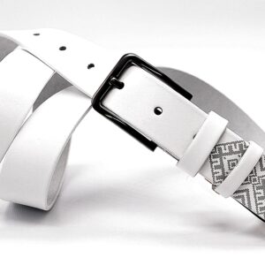 Ремінь білий "Тиснення"