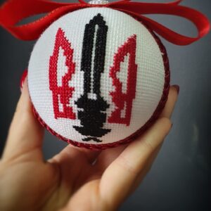 Іграшка новорічна вишита 8