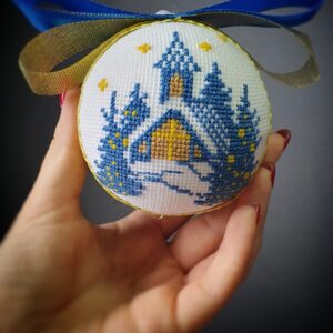 Іграшка новорічна вишита 12