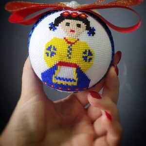 Іграшка новорічна вишита 14