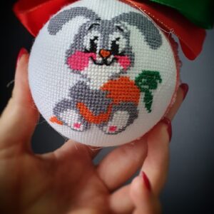 Іграшка новорічна вишита 20