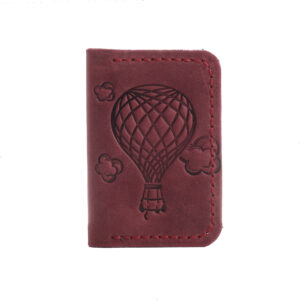 Обкладинка для документів(картхолдер) бордова "Куля"