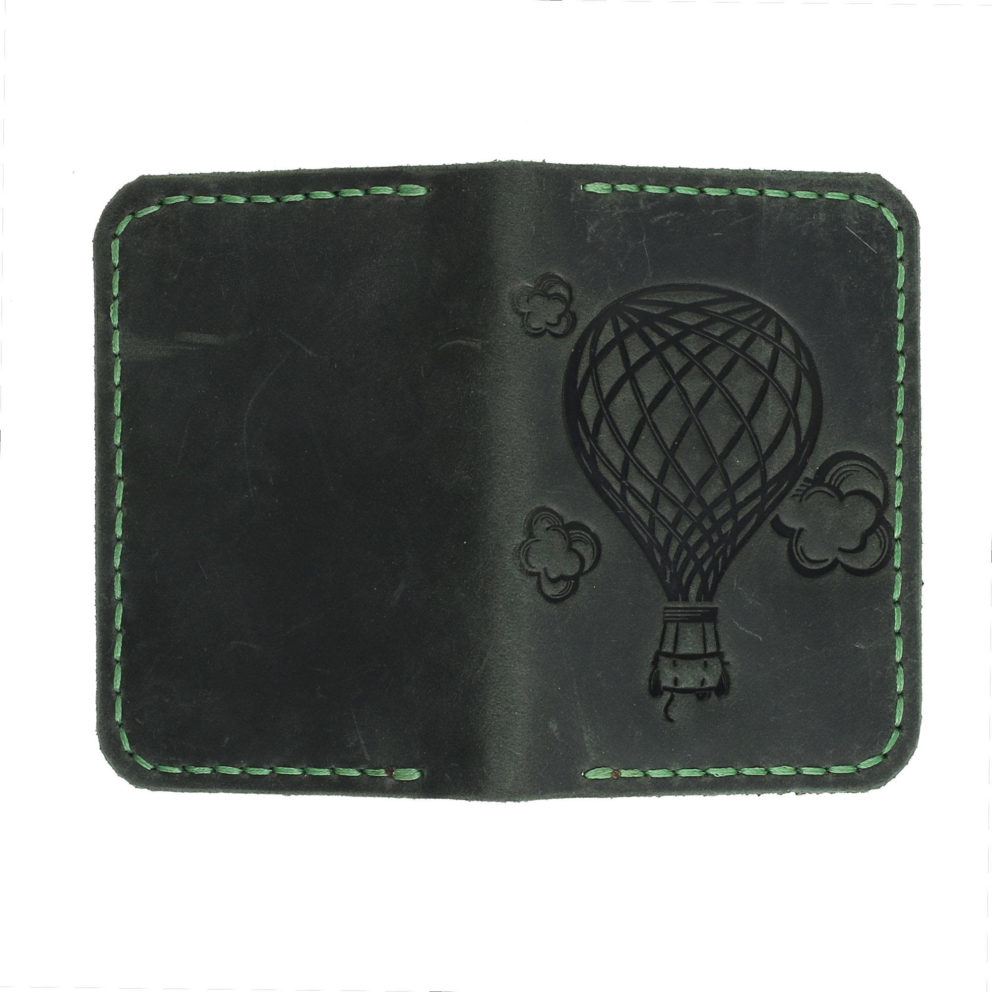 Обкладинка для документів(картхолдер) зелена "Куля" - Зображення 3