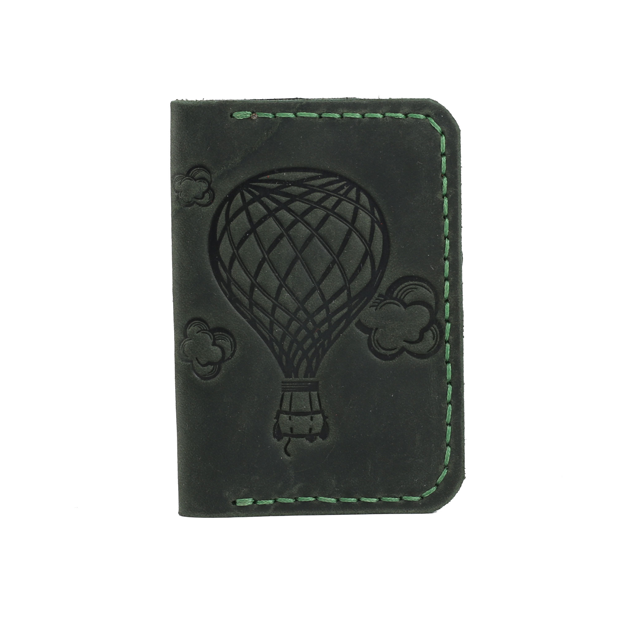 Обкладинка для документів(картхолдер) зелена "Куля"