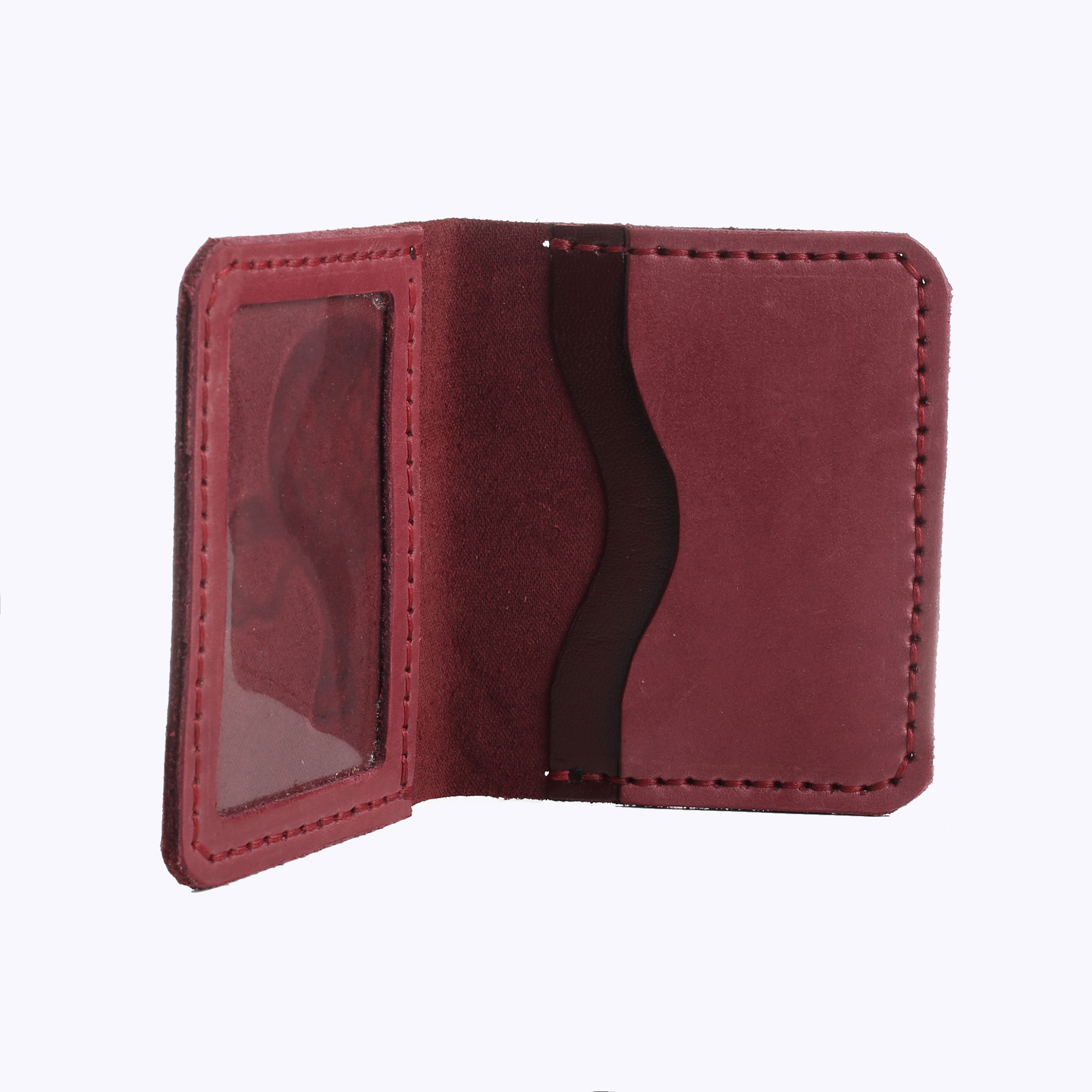 Обкладинка для документів(картхолдер) бордова"Куля" - Зображення 2