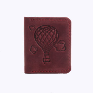 Обкладинка для документів(картхолдер) бордова"Куля"