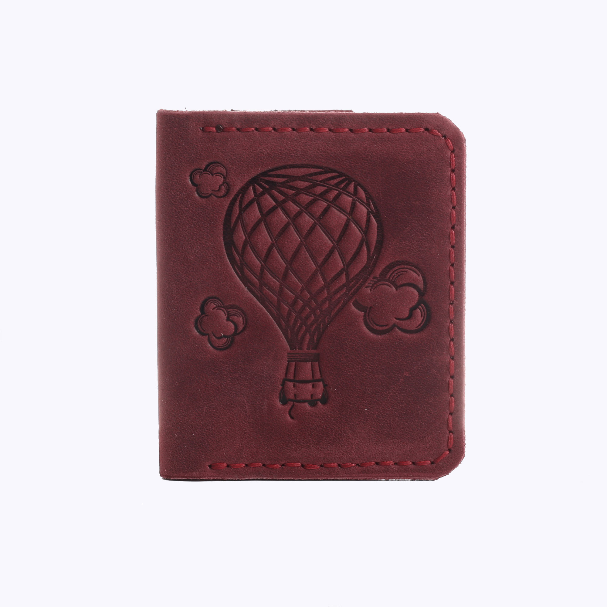 Обкладинка для документів(картхолдер) бордова"Куля"