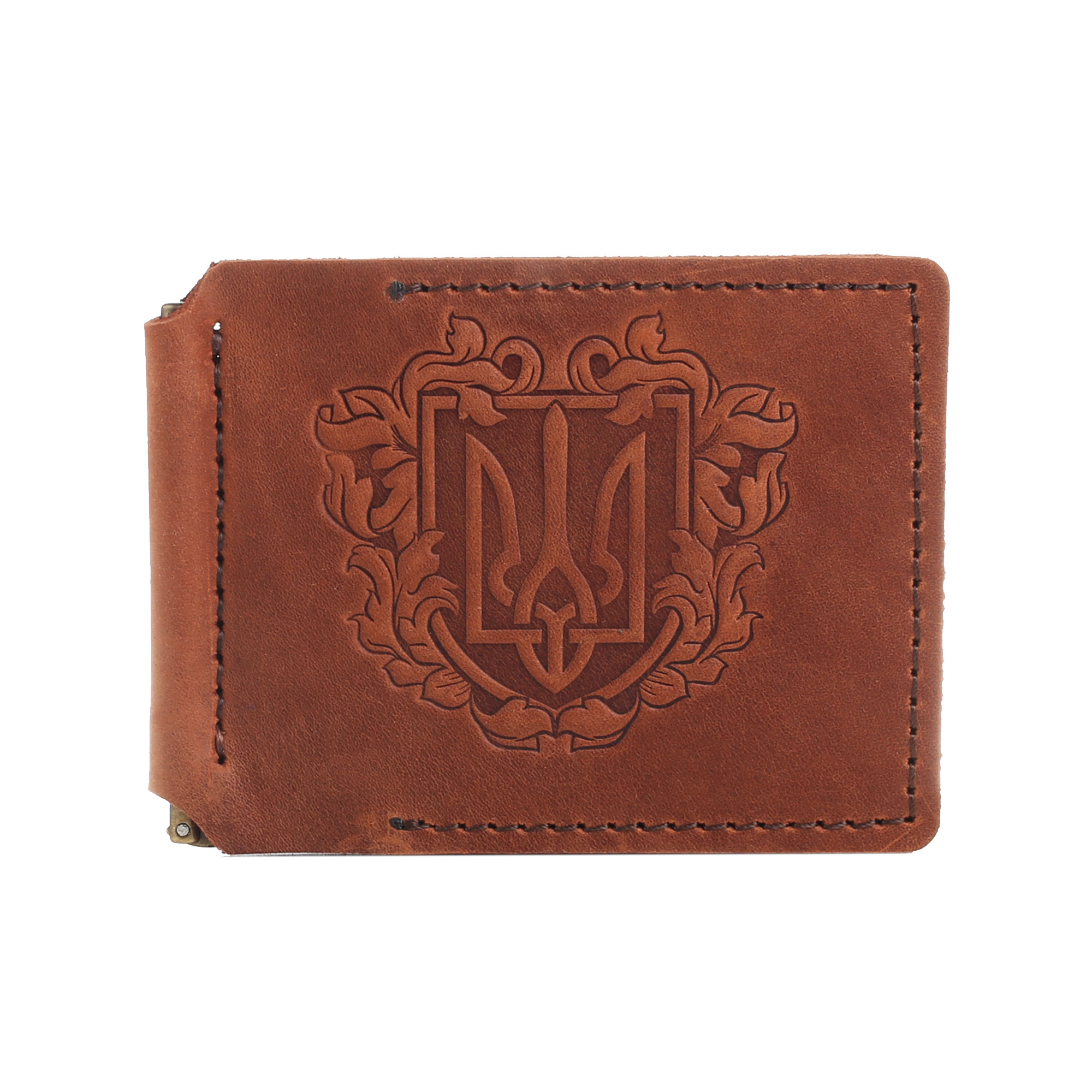 Затискач для купюр рудий "Тризуб"