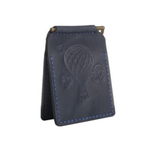 Затискач для купюр "куля" синій