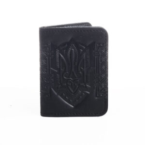 Обкладинка для документів(картхолдер) чорна ”Герб”