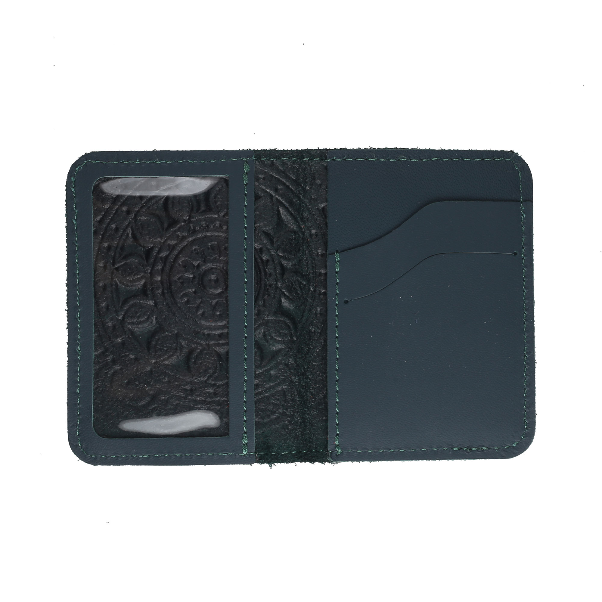 Обкладинка для документів(картхолдер) зелена ”Сонце Карпат” - Зображення 2