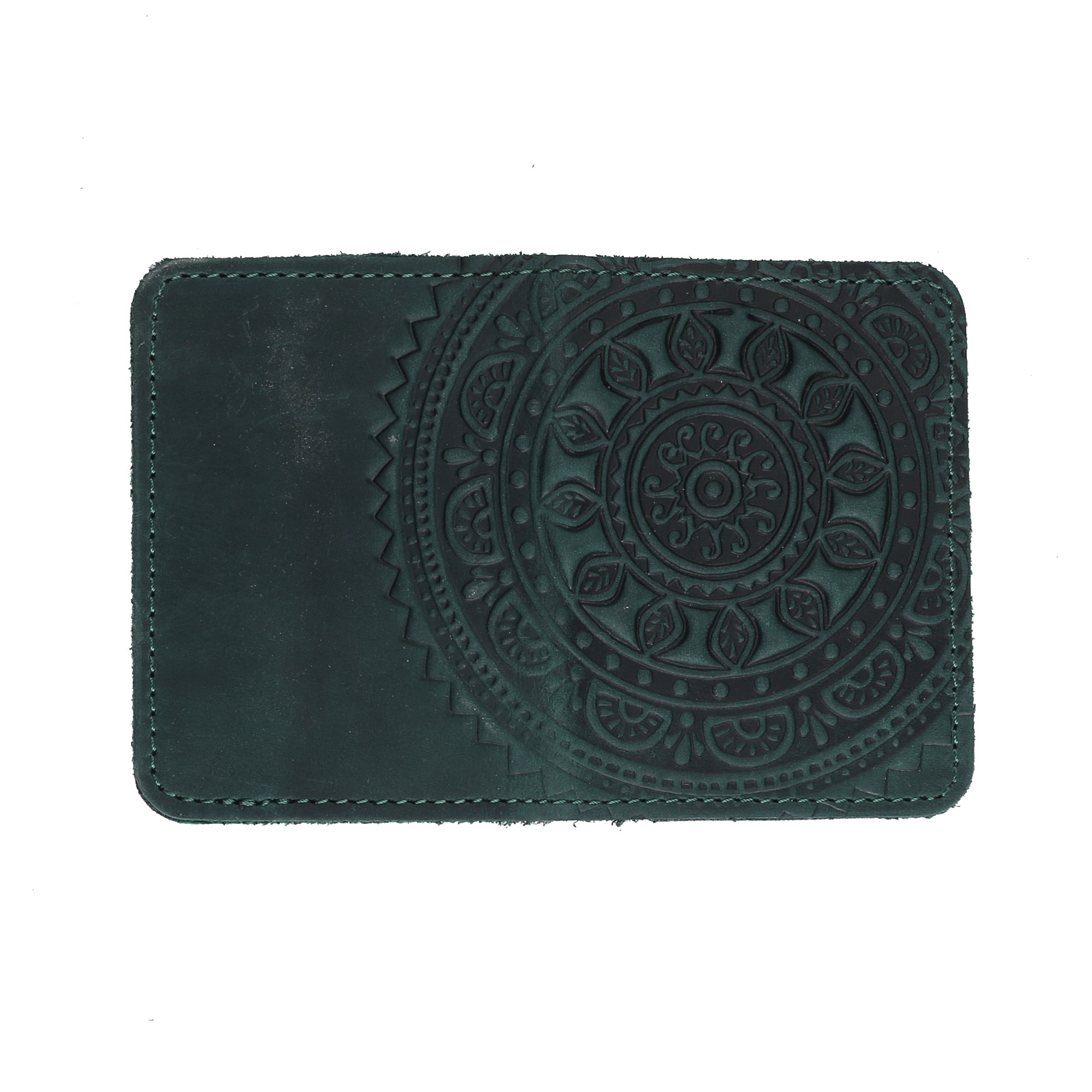 Обкладинка для документів(картхолдер) зелена ”Сонце Карпат” - Зображення 3