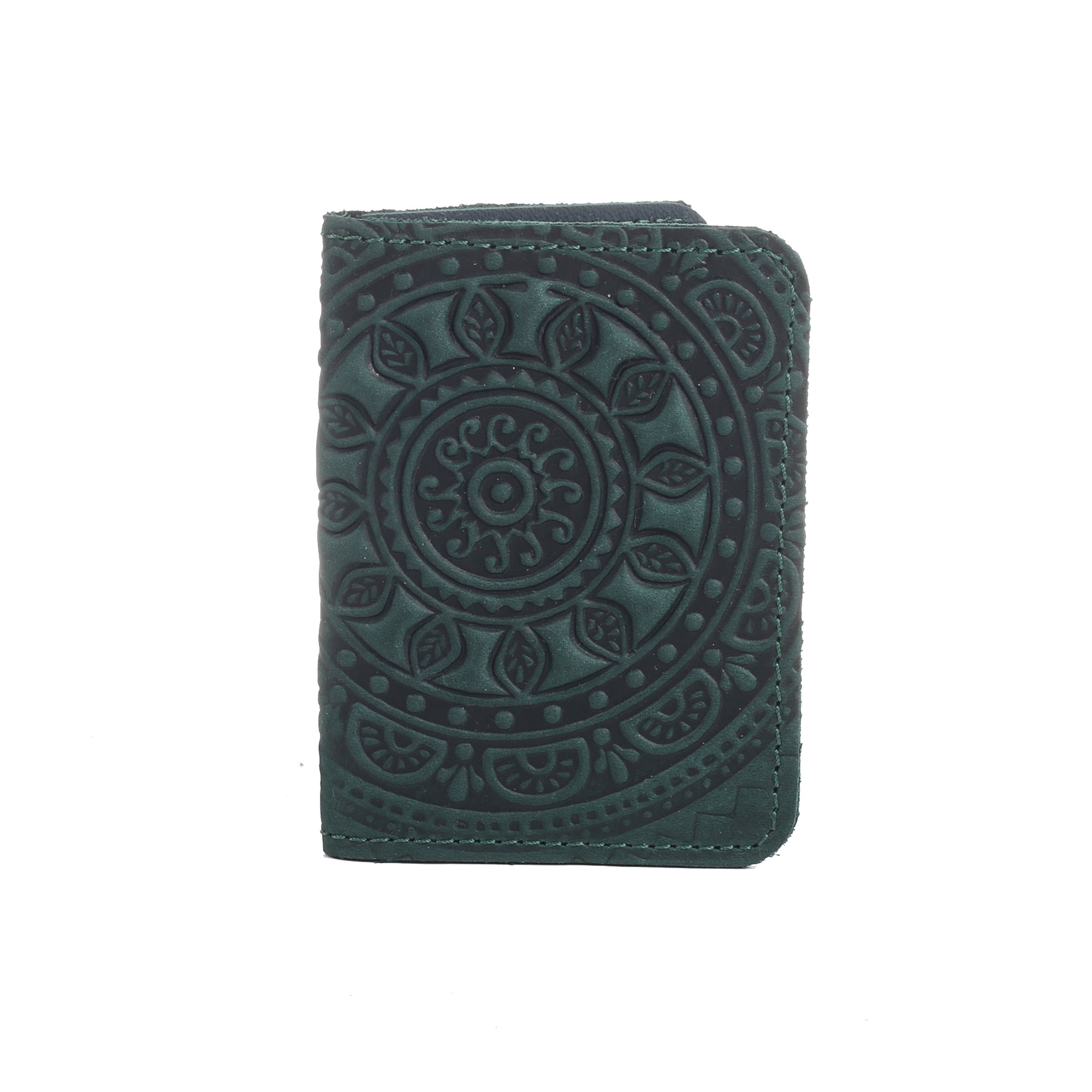 Обкладинка для документів(картхолдер) зелена ”Сонце Карпат”