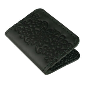 Обкладинка для документів (ID-паспорт) зелена Квіти