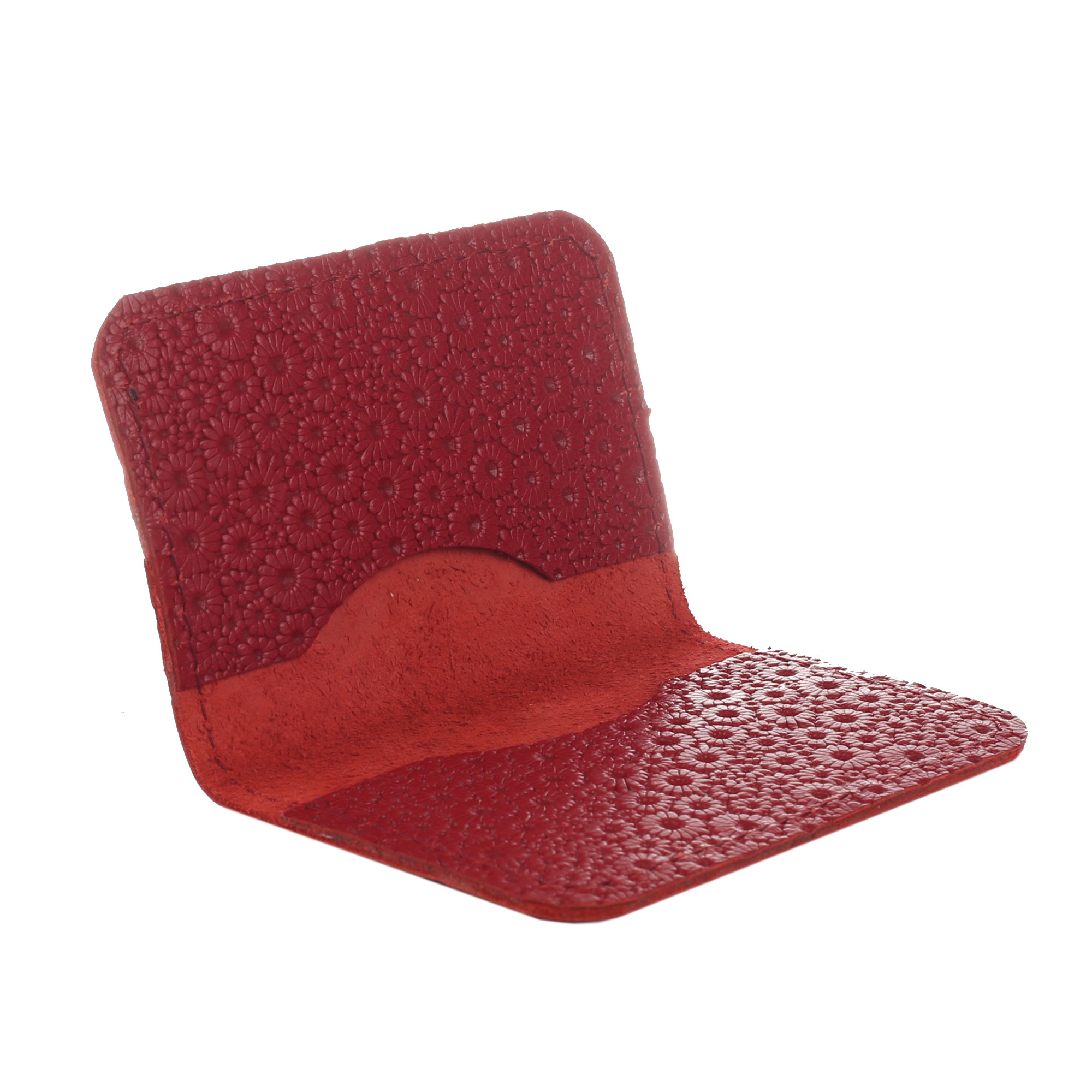 Обкладинка для документів (ID-паспорт) червона Квіти - Зображення 2