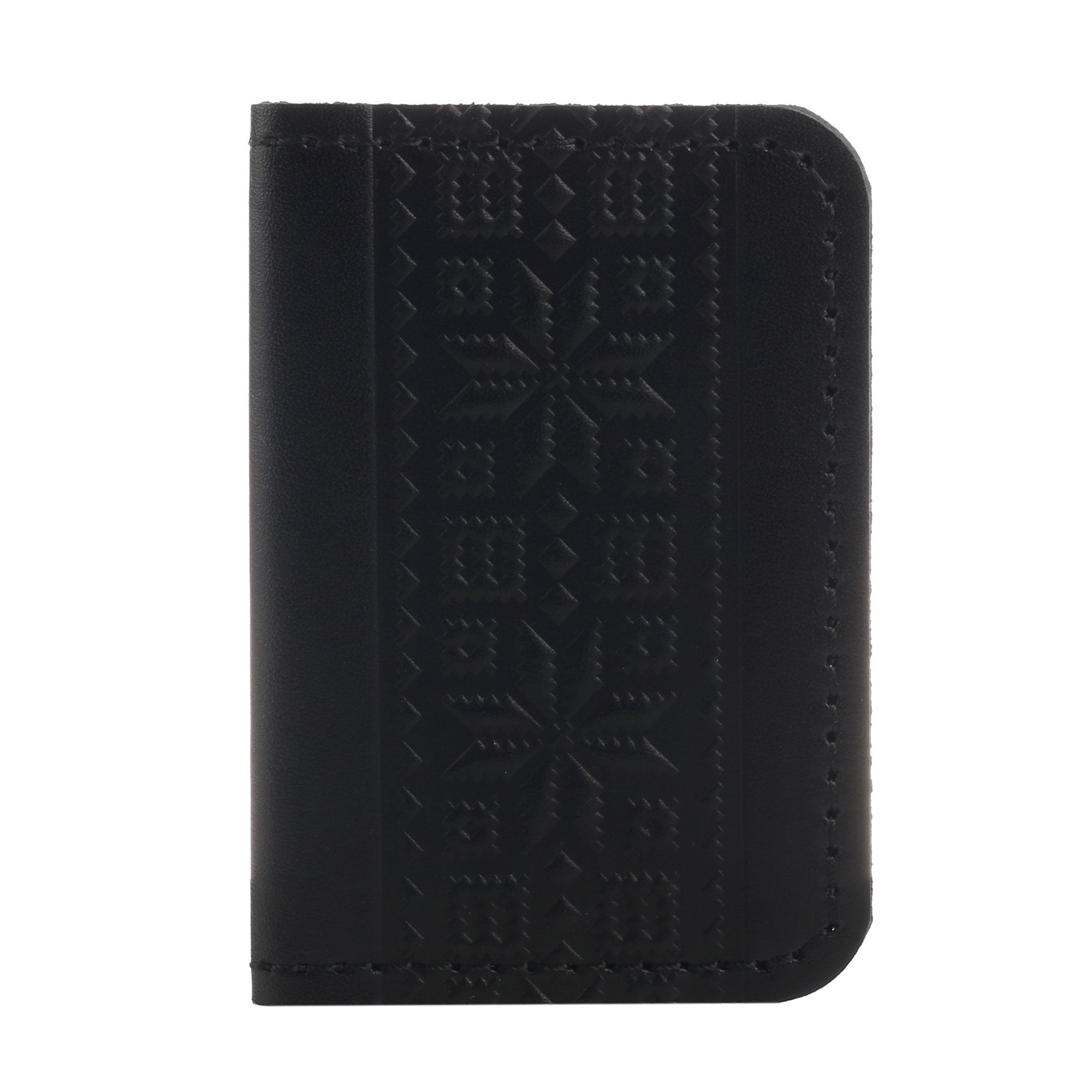 Обкладинка для документів (ID-паспорт) чорна Вишиванка