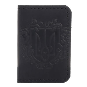 Обкладинка для документів (ID-паспорт) чорна Герб