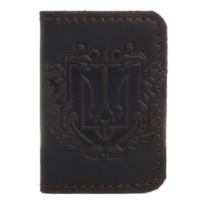 Обкладинка для документів (ID-паспорт) коричнева Герб