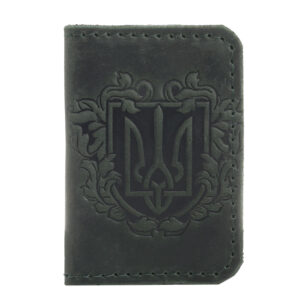 Обкладинка для документів (ID-паспорт)  зелена Герб
