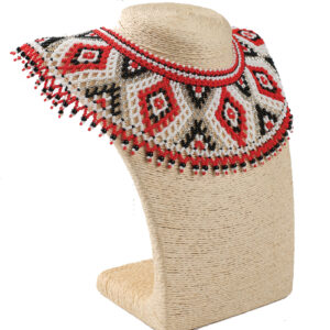 Силянка з бісеру  червоно-чорна широка