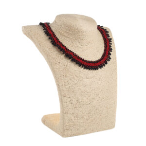 Силянка з бісеру червона з чорним мала