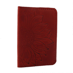 Обкладинка на паспорт червона "Соняшник"