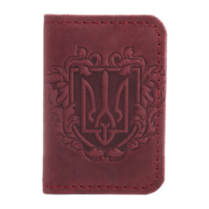 Обкладинка для документів (ID-паспорт) бордова Герб