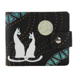 Гаманець складений чорний "Котики"