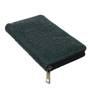 Гаманець лонгер “Квітучий сад” зелений