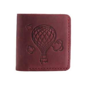 Гаманець квадратний бордовий "Куля"