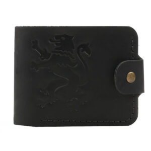 Гаманець чорний складений Лев