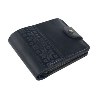 Гаманець синій складений Вишиванка