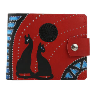 Гаманець складений червоний "Котики"