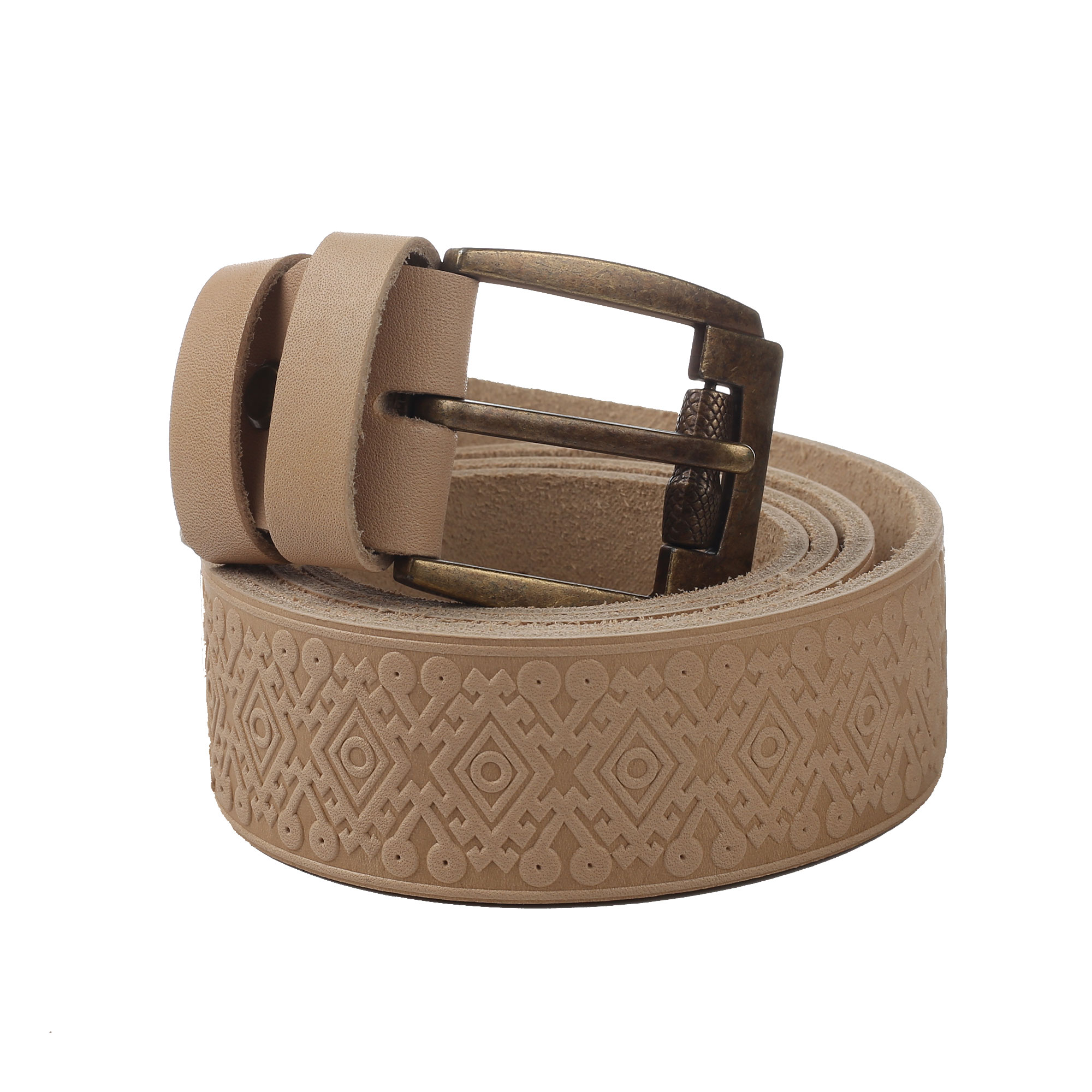 Ремінь бежевий “Ромб” - Зображення 2