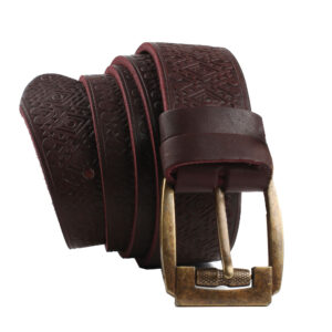 Ремінь бургунді “Ромб”