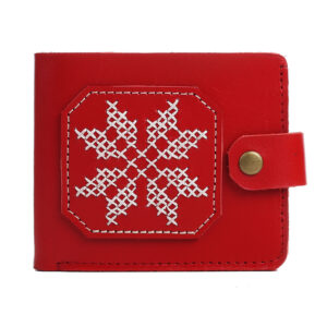 Гаманець  з вишивкою червоний