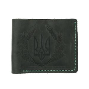 Гаманець зелений складений герб (наш бренд)