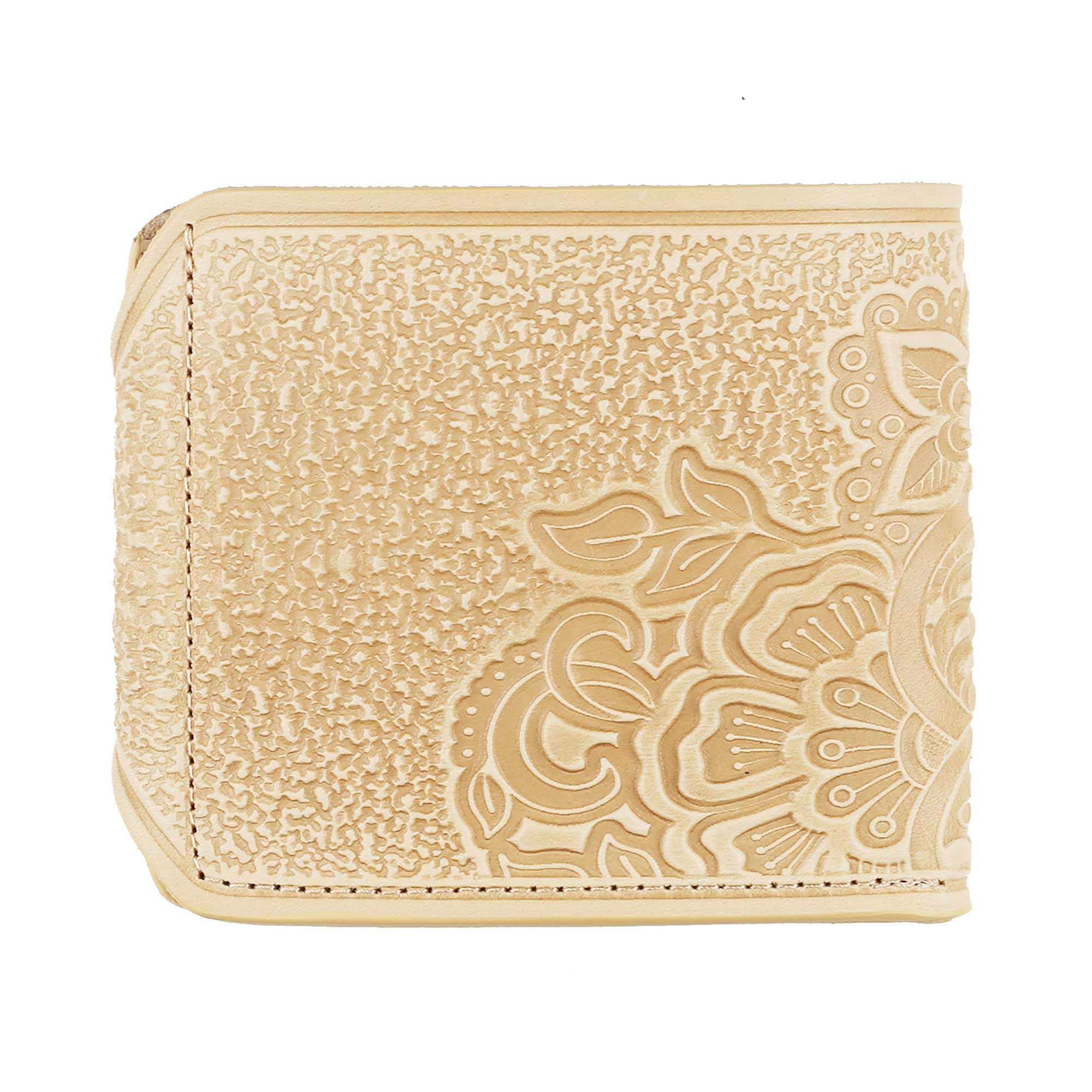 Гаманець з тисненням бежевий (квіти) - Зображення 3