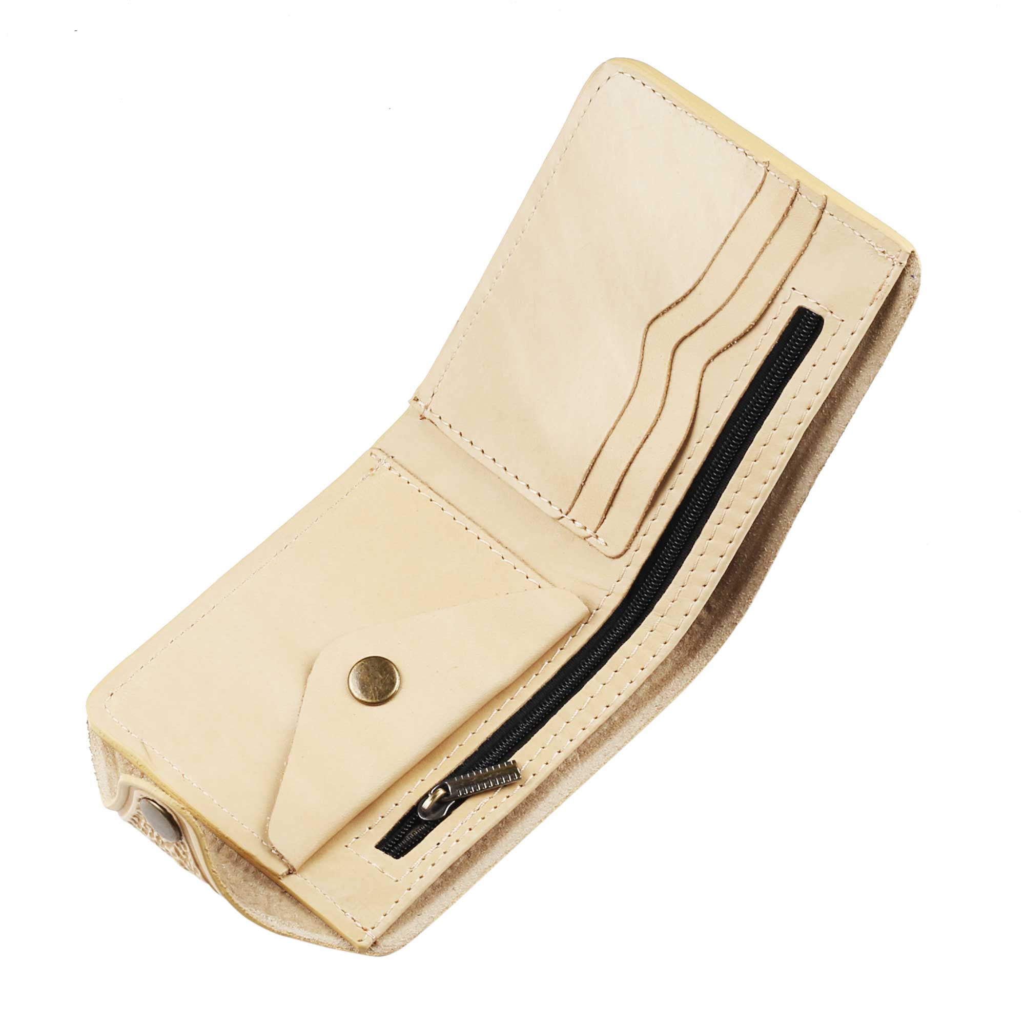 Гаманець з тисненням бежевий (квіти) - Зображення 5