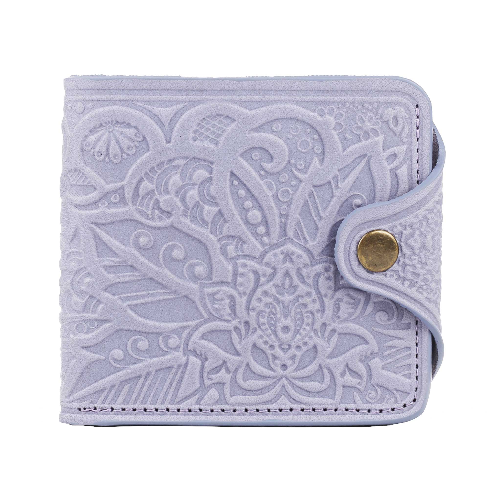 Гаманець з тисненням бузковий (квіти)