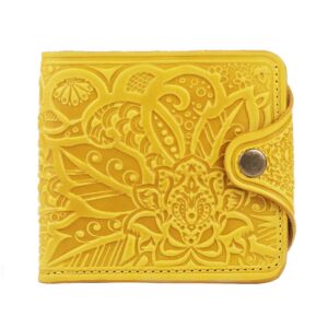 Гаманець з тисненням жовтий (квіти)