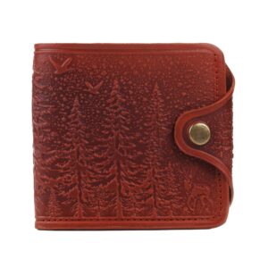 Гаманець з тисненням коричневий (ліс)