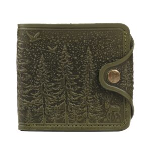 Гаманець з тисненням зелений (ліс)