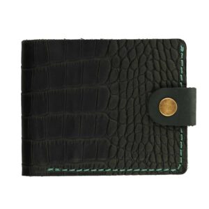 Гаманець зелений складений крокодил (наш бренд)