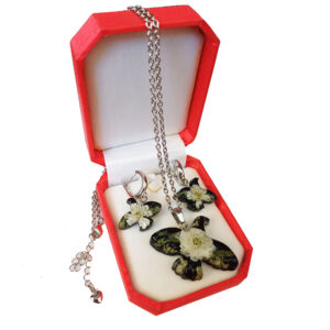 Набір чорний "Квіткові ластівки"