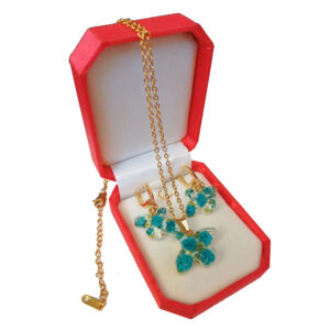 Набір бірюзовий "Квіткові ластівки"