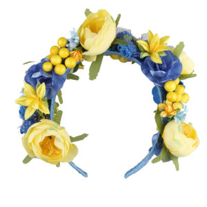 Віночок жовто-блакитний "Півонії"