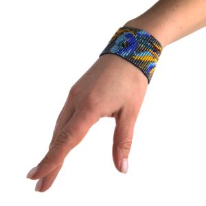 Браслет з бісеру "Фіалка"